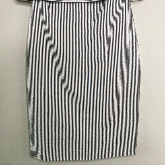 Banana Republic Gray and White Seersucker Layered Dress 0 - Picture 3 of 10